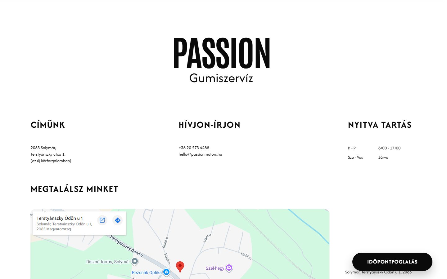 Passion Gumiszerviz — screen 2